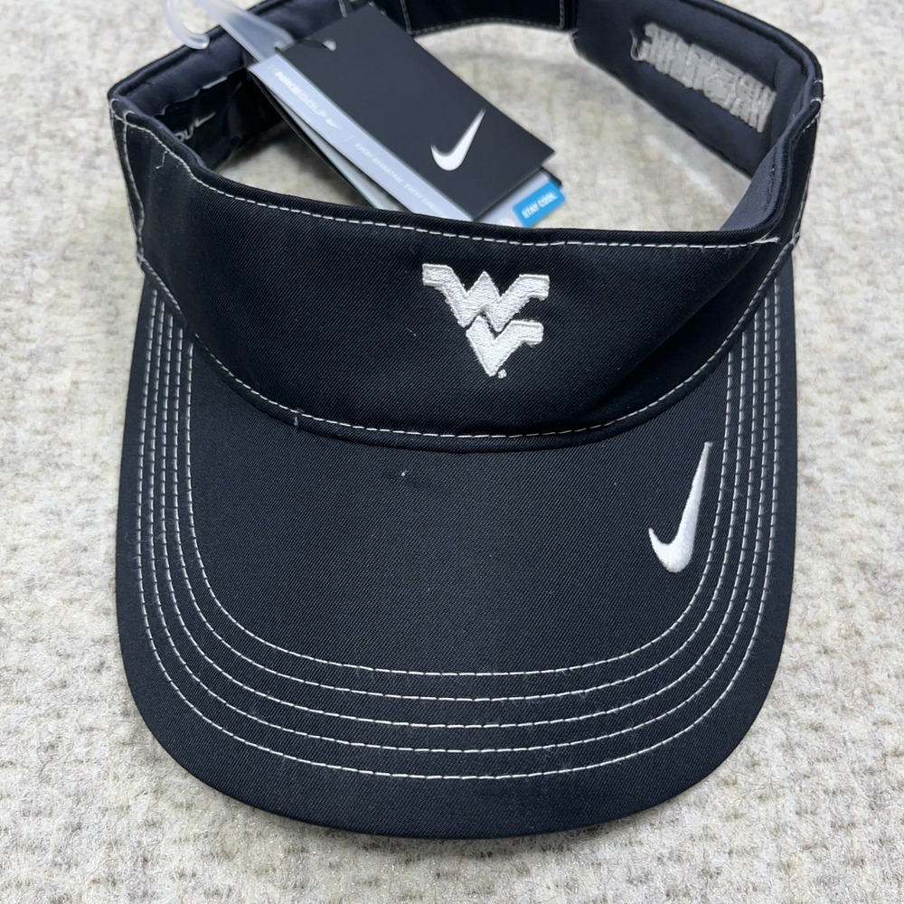 West Virginia Mountaineers Sun Visor Hat Cap Strap Back Nike Golf Wrestling Team - Picture 2 of 9
